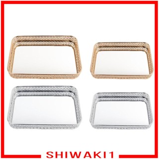 [Shiwaki1] ถาดกระจกคริสตัล ใส่เครื่องสําอาง สําหรับตกแต่งบ้าน เพื่อน ภรรยา น้องสาว