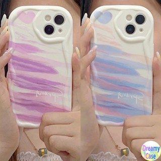 เคสโทรศัพท์มือถือ ขอบโค้ง ลายสีครีม สีม่วง ฟ้า สําหรับ Samsung Galaxy A02S A13 A14 A20S A30S A21S A03S A04S A22 A23 A24 A31 A32 A33 A34