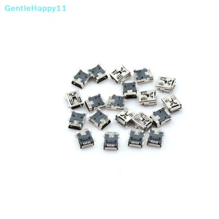 Gentlehappy แจ็ค Mini USB Type B ตัวเมีย 5-Pin 180 องศา SMD SMT PCB 20 ชิ้น