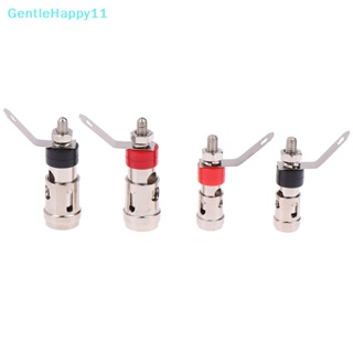 Gentlehappy ใหม่ ปลั๊กกล้วยเชื่อมต่อเครื่องขยายเสียง ชุบนิกเกิล 2 มม. 4 มม. 2 ชิ้น