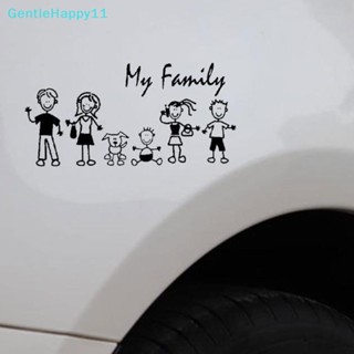 Gentlehappy สติกเกอร์ติดตกแต่งหน้าต่างรถยนต์ ลายครอบครัว สุนัข แมว แม่ กันชน