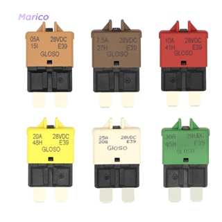 อะไหล่ฟิวส์เบรกเกอร์วงจร รีเซ็ตแมนนวล 5A 7.5A 10A 20A 25A DC 28V อุปกรณ์เสริม สําหรับรถยนต์ รถบรรทุก เรือ เรือ [Marico.th]