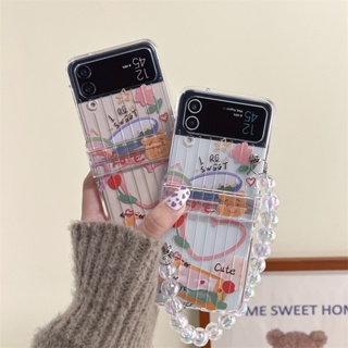 เคสโทรศัพท์มือถือ PC แข็ง กันกระแทก ลายการ์ตูนหมีพูห์ สําหรับ Samsung galaxy z Flip 5 galaxy z flip4 flip3