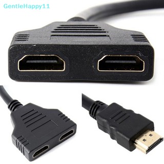 Gentlehappy อะแดปเตอร์แยกสายเคเบิ้ล HDMI ตัวผู้ เป็น HDMI 2 ตัวเมีย แบบคู่ สําหรับ HDMI HD LED