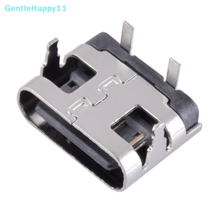 Gentlehappy ซ็อกเก็ตเชื่อมต่อ 2 Pin Micro USB Type C USB 3.1 Type-C ตัวเมีย สําหรับพอร์ตชาร์จโทรศัพท์มือถือ 10 ชิ้น