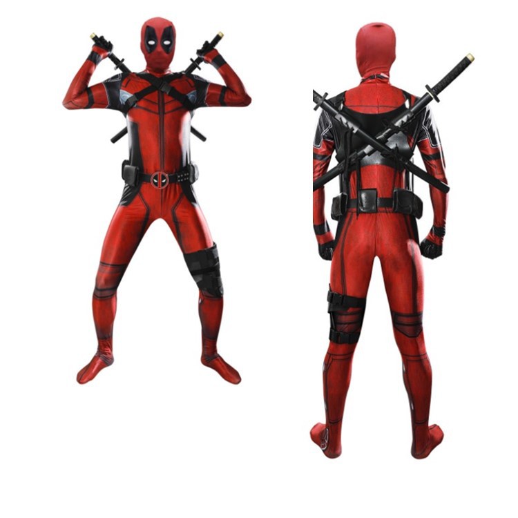 พร้อมส่ง ชุดคอสเพลย์ อนิเมะ Spiderman Deadpool สไตล์ฮาโลวีน สําหรับผู้ชาย