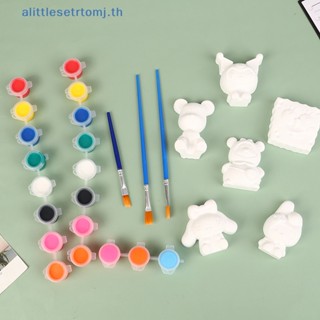 Alittlese LPS Cat ของเล่นสัตว์เลี้ยง สุนัข แมว ดัชชุน ขนสั้น เพ้นท์มือ สีขาว