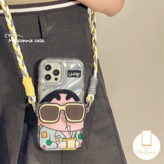 เคสโทรศัพท์มือถือ ลายการ์ตูนชินจังน่ารัก พร้อมสายคล้อง และช่องใส่บัตร และสายคล้อง สําหรับ Realme C53 C35 C55 C33 C15 C12 5s 7i 5 9i 5i 6i C25Y C25s C30 C25 C11 C21Y C3 C2 C1 C17 C30S C20