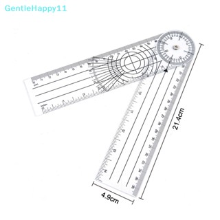 Gentlehappy ไม้บรรทัดวัดมุม หมุนได้ 360 องศา 0-140 มม.