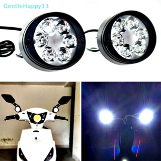 Gentlehappy ชุดไฟตัดหมอก LED 6 ดวง 12V-85V สําหรับรถจักรยานยนต์ 2 ชิ้น