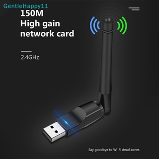 Gentlehappy MT7601 อะแดปเตอร์รับสัญญาณเครือข่ายไร้สาย USB WiFi 150Mbps RTL8188 สําหรับคอมพิวเตอร์ แล็ปท็อป 2.4GHz