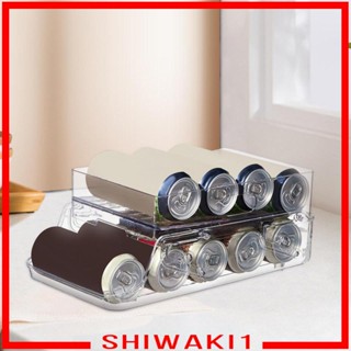 [Shiwaki1] เครื่องจ่ายเครื่องดื่ม แบบ 2 ชั้น พร้อมที่จับใส สําหรับตู้แช่แข็ง ตู้เย็น ห้องครัว