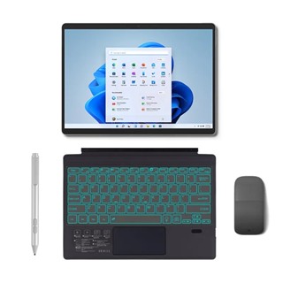 คีย์บอร์ดบลูทูธไร้สาย แบบแม่เหล็ก สําหรับ Microsoft Surface Pro 7 Trackpad Backlit Surface Pro 4 Pro 5 Pro 6