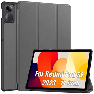 เคสแท็บเล็ตหนัง แบบบางพิเศษ พร้อมขาตั้ง สําหรับ Xiaomi Redmi Pad SE 2023 11 นิ้ว