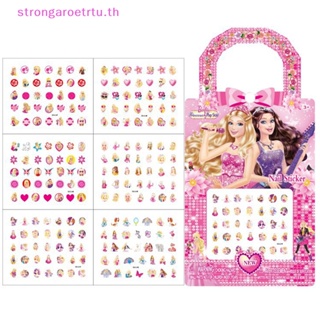 Strongaroetrtu สติกเกอร์ติดเล็บ ลายการ์ตูนอนิเมะ Barbie Kawaii Princess KT Cat 6 ชิ้น ต่อชุด สําหรับเด็ก