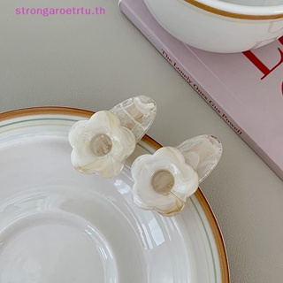 Strongaroetrtu กิ๊บติดผมหน้าม้า ลายดอกไม้ สามสี แฟชั่นฤดูร้อน สําหรับเด็กผู้หญิง 1 คู่