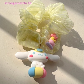 SANRIO Strongaroetrtu ยางรัดผมหางม้า ขนาดใหญ่ ลายอนิเมะ Cinnamoroll Hello Kitty น่ารัก เครื่องประดับ สําหรับเด็กผู้หญิง