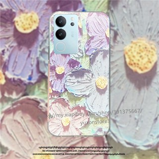 Phone Case VIVO V29 Pro V29e 5G 4G พร้อมส่ง เคสโทรศัพท์มือถือแบบนิ่ม กันกระแทก ลายภาพวาดกราฟฟิตี้ ดอกไม้ สําหรับ