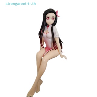 Strongaroetrtr ฟิกเกอร์ PVC รูปการ์ตูนอนิเมะ Kamado Nezuko Sitg Posture Cheongsam เซ็กซี่ ขนาด 15 ซม. สําหรับสะสม