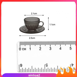 [Simhoa2] ชุดถ้วยชาจิ๋ว สเกล 1:6 สําหรับตกแต่งบ้านตุ๊กตา 4 ชิ้น