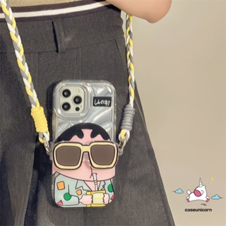 เคสโทรศัพท์มือถือ แบบนิ่ม ลายการ์ตูนชินจัง มีสายคล้อง สําหรับ Realme C53 C15 5s 9i 7i C25 C11 C55 C33 C21Y C25Y C35 C12 C25s C20 C30 C30S C2 C1 5 6i 5i C17 C3