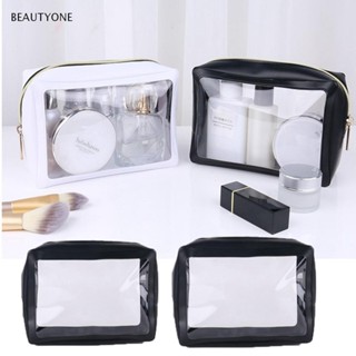 Topbeauty กระเป๋าเครื่องสําอาง PVC ใส มีซิป 2 ขนาด