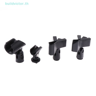 Buildvictor คลิปหนีบไมโครโฟน แบบสปริง พลาสติก ยืดหยุ่น สีดํา อุปกรณ์เสริม 1 ชิ้น