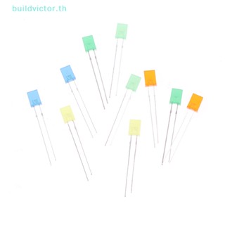 Buildvictor ไดโอดเปล่งแสง LED 2X5X7 ทรงสี่เหลี่ยม 257 5 สี 100 ชิ้น 2*5*7 DIY TH