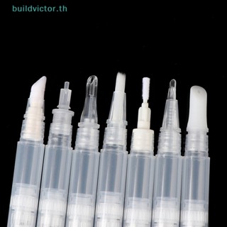 Buildvictor ปากกาน้ํามันเปล่า พร้อมแปรง 1.5 มล. สําหรับตกแต่งเล็บ TH