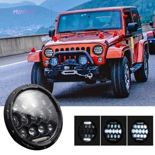 ไฟหน้า LED 140W ทรงกลม 7 นิ้ว อเนกประสงค์ ทนทาน สําหรับ Jeep Wrangler JK TJ LJ [Marico.th]