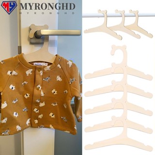 Myronghd ไม้แขวนเสื้อ แบบไม้ รูปหมีน่ารัก สะดวกสบาย สําหรับเด็ก 5 ชิ้น