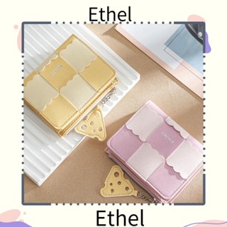 Ethel1 กระเป๋าสตางค์ ใบสั้น ใส่บัตรได้หลายช่อง แฮนด์เมด ขนาดเล็ก อเนกประสงค์ DIY สําหรับเด็กผู้หญิง