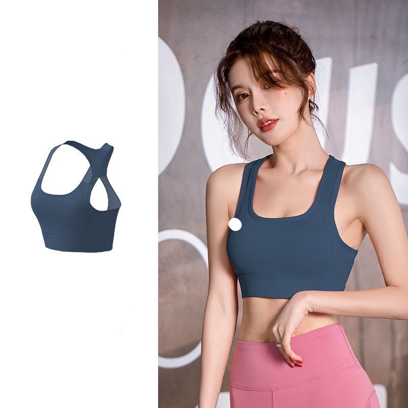 เสื้อสปอร์ตบรา บราโยคะ ดีไซน์เว้าหลัง มีฟองน้ำในตัว ผ้านิ่ม ยืดหยุ่นได้ดี สวมใส่กระชับมั่นใจทุกกิจกรรม รูปที่ 4