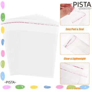 Pista ถุงบรรจุภัณฑ์พลาสติกใส ปากแบน 10X15 ซม. 100 ชิ้น