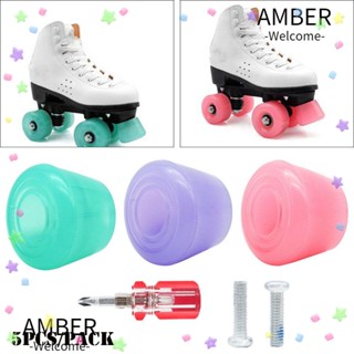 Amber แผ่นบล็อกหยุดรองเท้าสเก็ต พรีเมี่ยม 5 ชิ้น ต่อแพ็ค