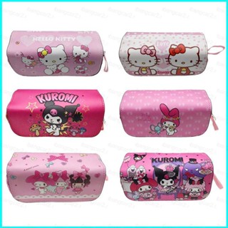 SANRIO กล่องดินสอ ลายการ์ตูนอนิเมะ Hello Kitty น่ารัก จุของได้เยอะ สําหรับนักเรียน