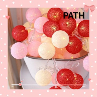 Path สายไฟหิ่งห้อย Led 10 ดวง ผ้าฝ้าย 2 เมตร หลากสีสัน สําหรับตกแต่งคริสต์มาส ปีใหม่