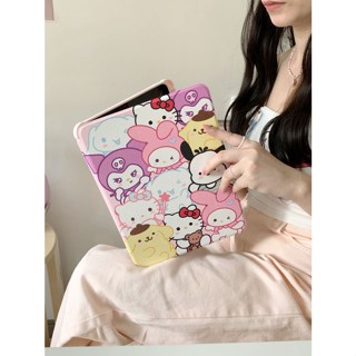 SANRIO ใหม่ เคสแท็บเล็ต ซิลิโคน กันกระแทก ลายการ์ตูนซานริโอ้ พร้อมช่องใส่ปากกา เรียบง่าย สําหรับ iPad Mini6 Ipad10 10.2 Air4 5 10.9 2022pro11 2022