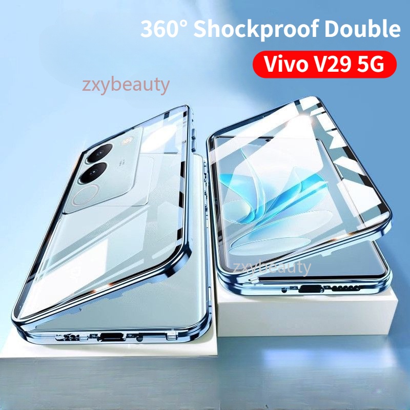 360° เคสโทรศัพท์มือถือแบบใส กันกระแทก สองด้าน สําหรับ Vivo V29 5G Pro Lite V29Pro 2023 V29 V29Lite V