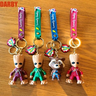 Darby พวงกุญแจยางนิ่ม รูปฟิกเกอร์อนิเมะ Groot Marvel น่ารัก สร้างสรรค์ สําหรับตกแต่ง