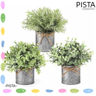 Pista กระถางต้นไม้โลหะจําลอง 3 กระถาง สไตล์เรโทร สําหรับตกแต่งบ้าน ห้องน้ํา