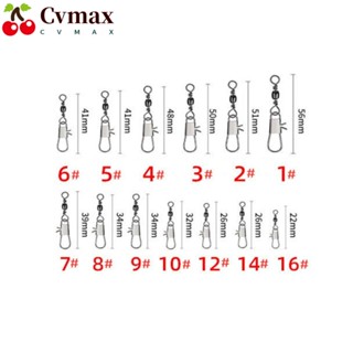 Cvmax แหวนหมุน สเตนเลส รูปขวดเงิน อุปกรณ์เสริม สําหรับตกปลา 50 ชิ้น