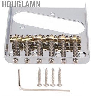 Houglamn Guitar Bridge Single Tube Brass Saddle 6 Strings For Electric Accessories