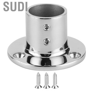 Sudi Round Stanchion Base  316 Stainless Steel 90 Degree Marine Boat Hand Rail Fitting for 32mm