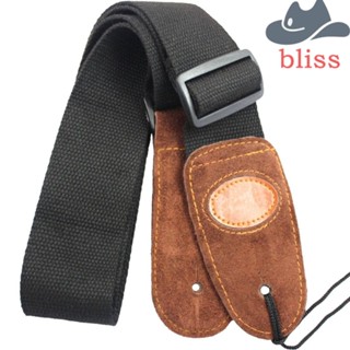 Bliss สายคล้องคอกีตาร์ไฟฟ้า ผ้าฝ้าย แบบหนา สําหรับกีตาร์โฟล์ค กีตาร์อะคูสติก