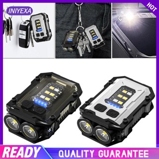 [Iniyexa] พวงกุญแจไฟฉาย LED 8 โหมด อเนกประสงค์