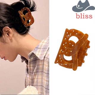 Bliss กิ๊บติดผม รูปกรงเล็บ ขนมปัง ครัวซองต์ เรขาคณิต โบว์น่ารัก ขนาดเล็ก สไตล์สตรีท