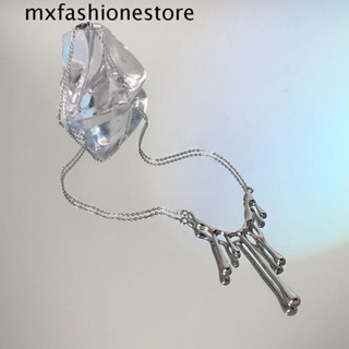 Mxfashione สร้อยคอโซ่ โลหะผสม จี้ลาวา เรียบง่าย ของขวัญแฟชั่น สําหรับผู้หญิง