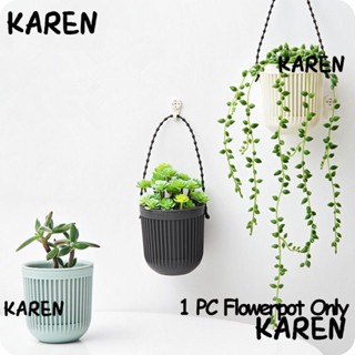 Karen กระถางต้นไม้ แบบแขวน สองชั้น หลากสี สําหรับตกแต่งบ้าน 1 ชิ้น