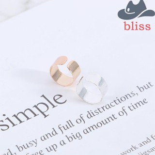 Bliss ต่างหูแบบหนีบ ทรงกลม สีทอง สีเงิน เครื่องประดับ 2 ชิ้น / 1 คู่